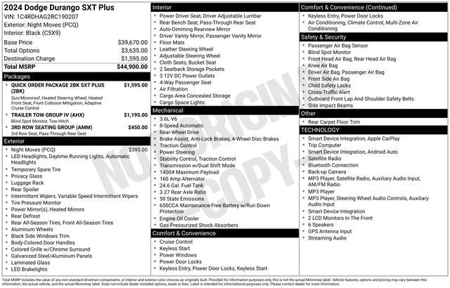 2024 Dodge Durango SXT Plus