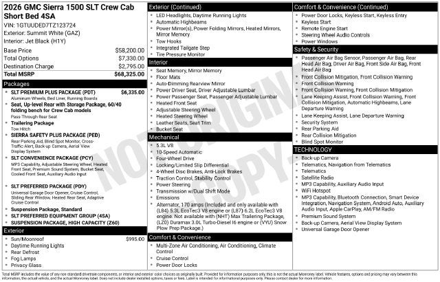 2026 GMC Sierra 1500 SLT