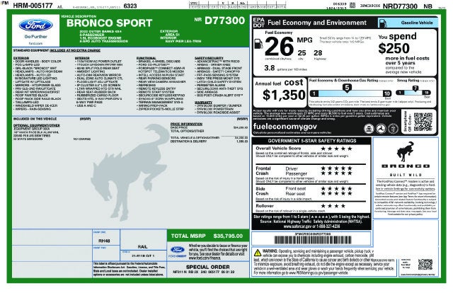 2022 Ford Bronco Sport Outer Banks