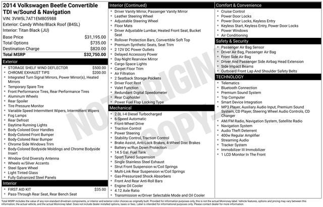 2014 Volkswagen Beetle 2.0 TDI