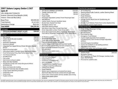 2007 Subaru Legacy 2.5GT spec.B