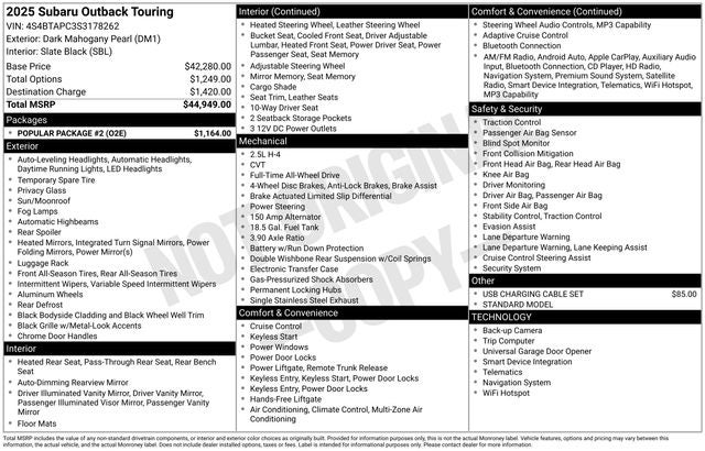 2025 Subaru Outback Touring