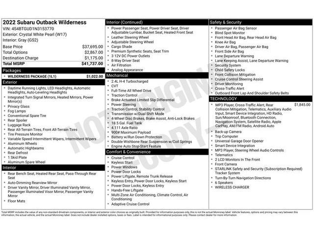 2022 Subaru Outback Wilderness