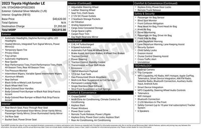 2023 Toyota Highlander LE