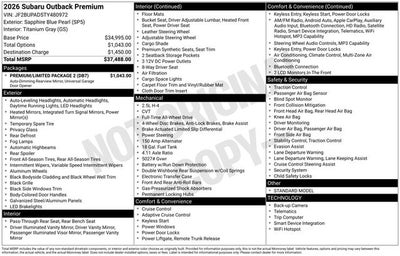2026 Subaru Outback Premium