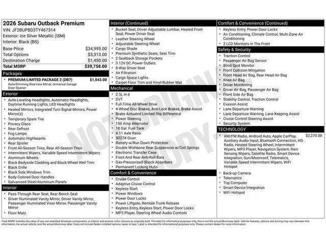 2026 Subaru Outback Premium