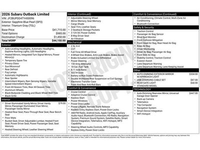 2026 Subaru Outback Limited