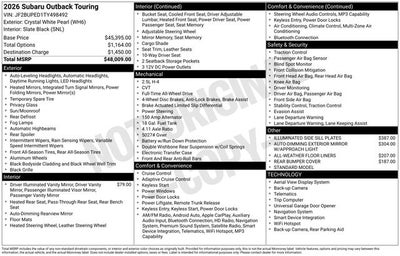 2026 Subaru Outback Touring