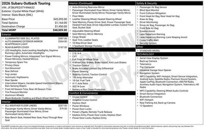 2026 Subaru Outback Touring