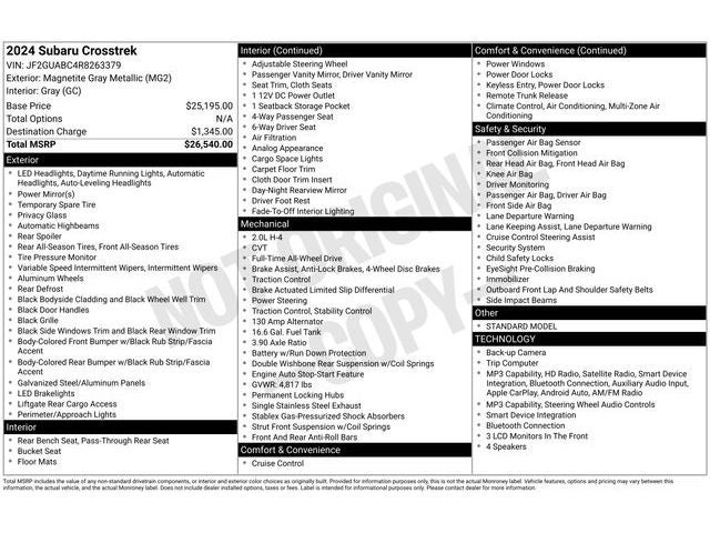 2024 Subaru Crosstrek Base