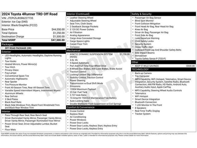 2024 Toyota 4Runner TRD Off-Road