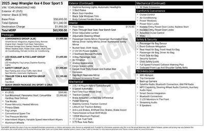 2025 Jeep Wrangler Sport S 4xe