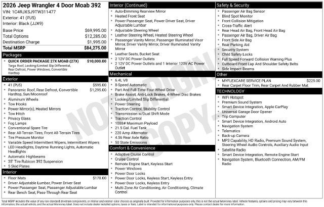 2026 Jeep Wrangler Moab 392