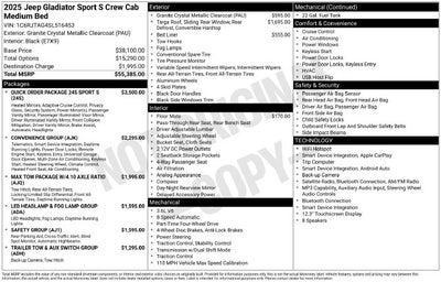 2025 Jeep Gladiator Sport S