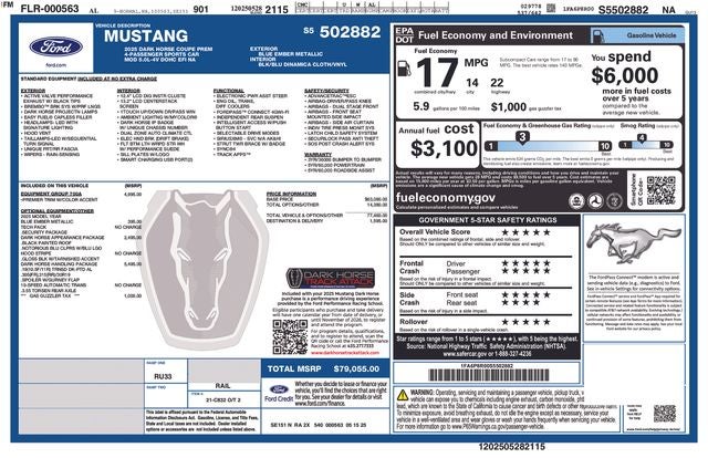 2025 Ford Mustang Dark Horse