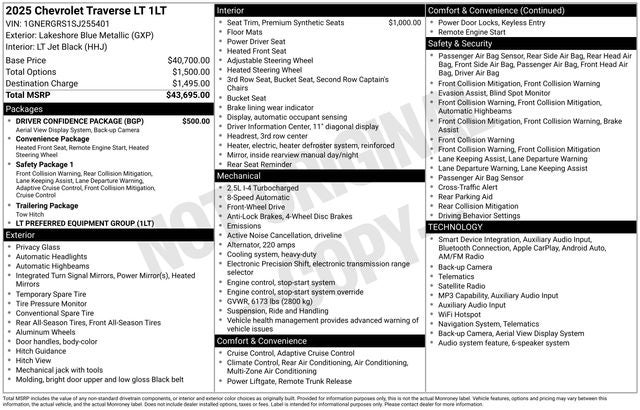 2025 Chevrolet Traverse LT 1LT