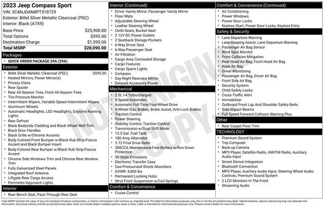 2023 Jeep Compass Sport