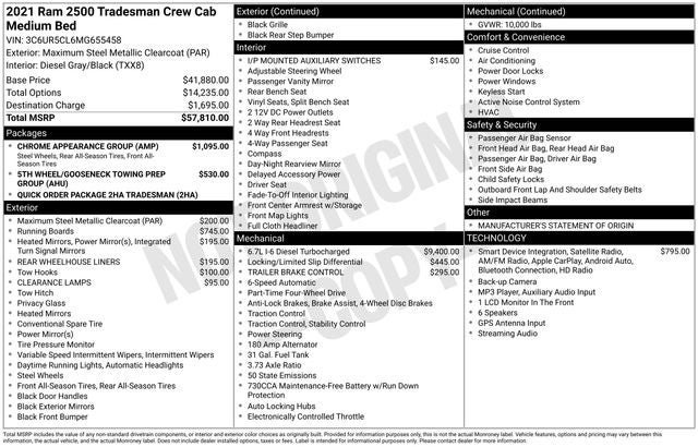 2021 RAM 2500 Tradesman