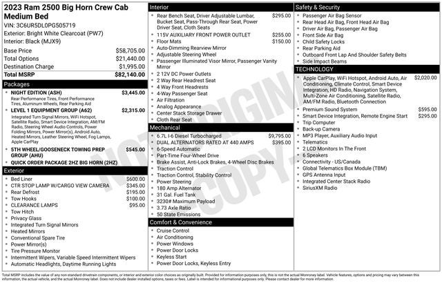 2023 RAM 2500 Big Horn