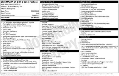 2025 Mazda Mazda CX-5 2.5 S Select Package
