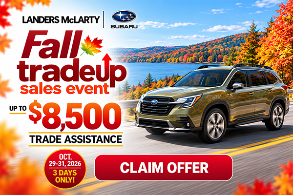 Fall trade up sales event.